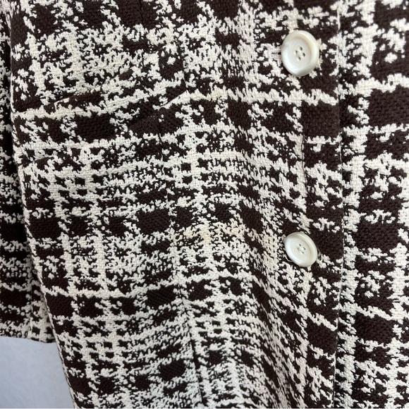 Ann Taylor Coat Plaid Jacket Collared Tweed - Picture 9 of 15